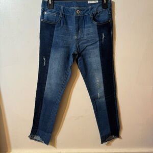 Arizona Two Tone Blue Distressed Jean / Size 14 REG / NWT